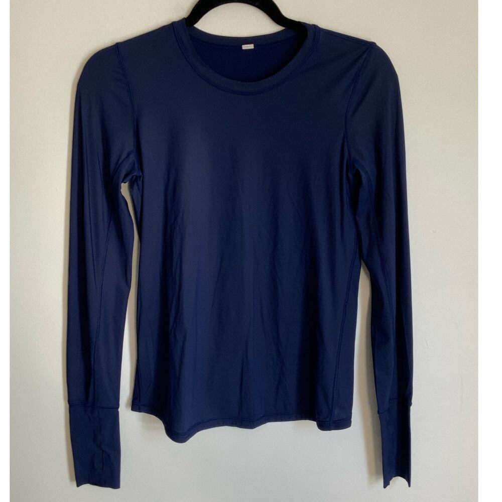Lululemon Navy Longsleeve Crossback Athletic top size small